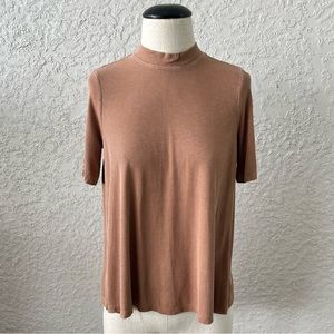 AEO Mock Neck Cut-out Back Tee